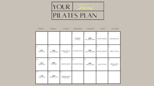 Focus Calendar | Your Personal Pilates Plan