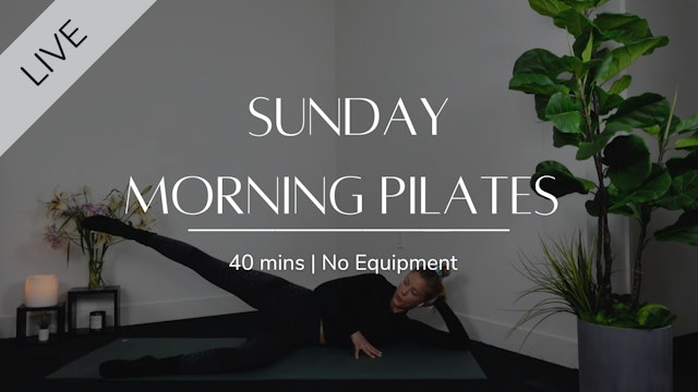 Sunday morning Pilates workout