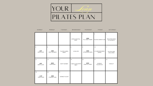 Lean Calendar | Your Personal Pilates Plan