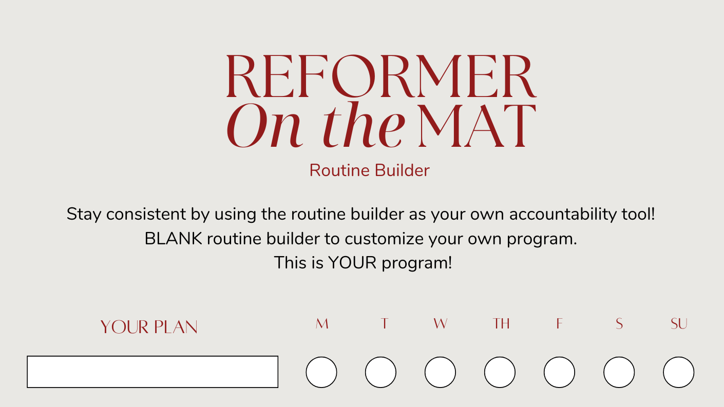 Reformer On The Mat – Routine Builder 