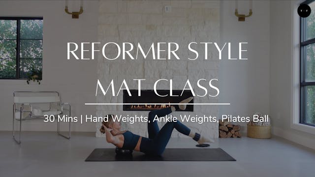 Reformer Style Mat Class