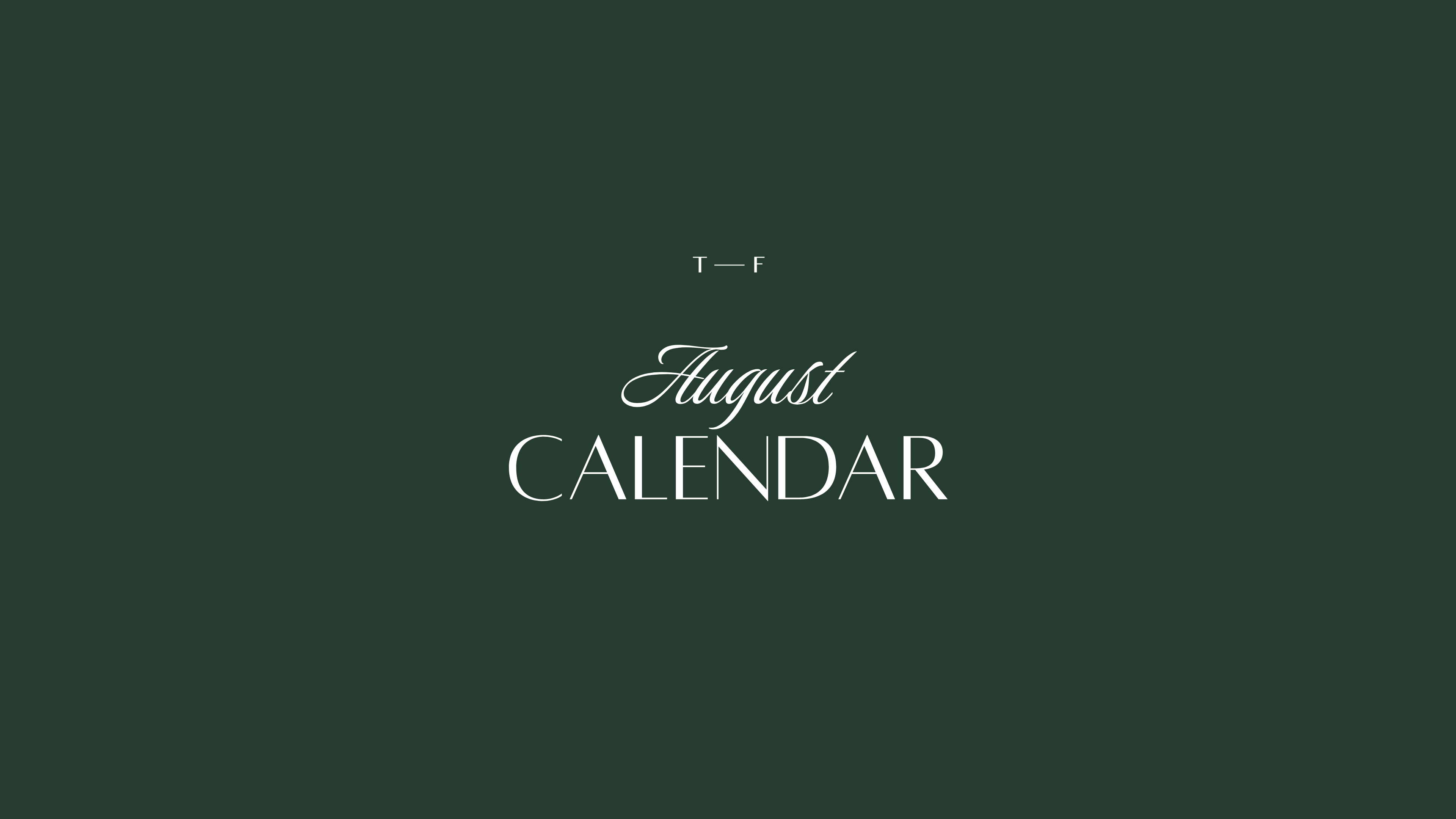 August Calendar
