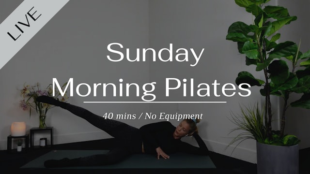 Sunday morning Pilates workout