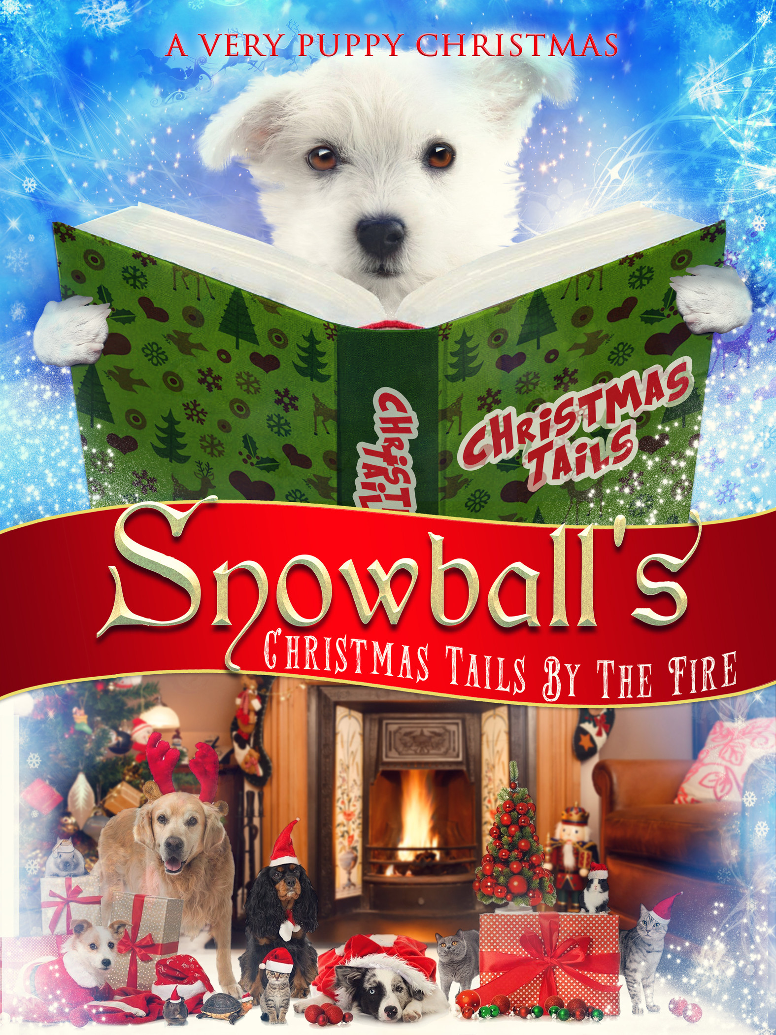 Snowballs' Christmas Tails By The Fire