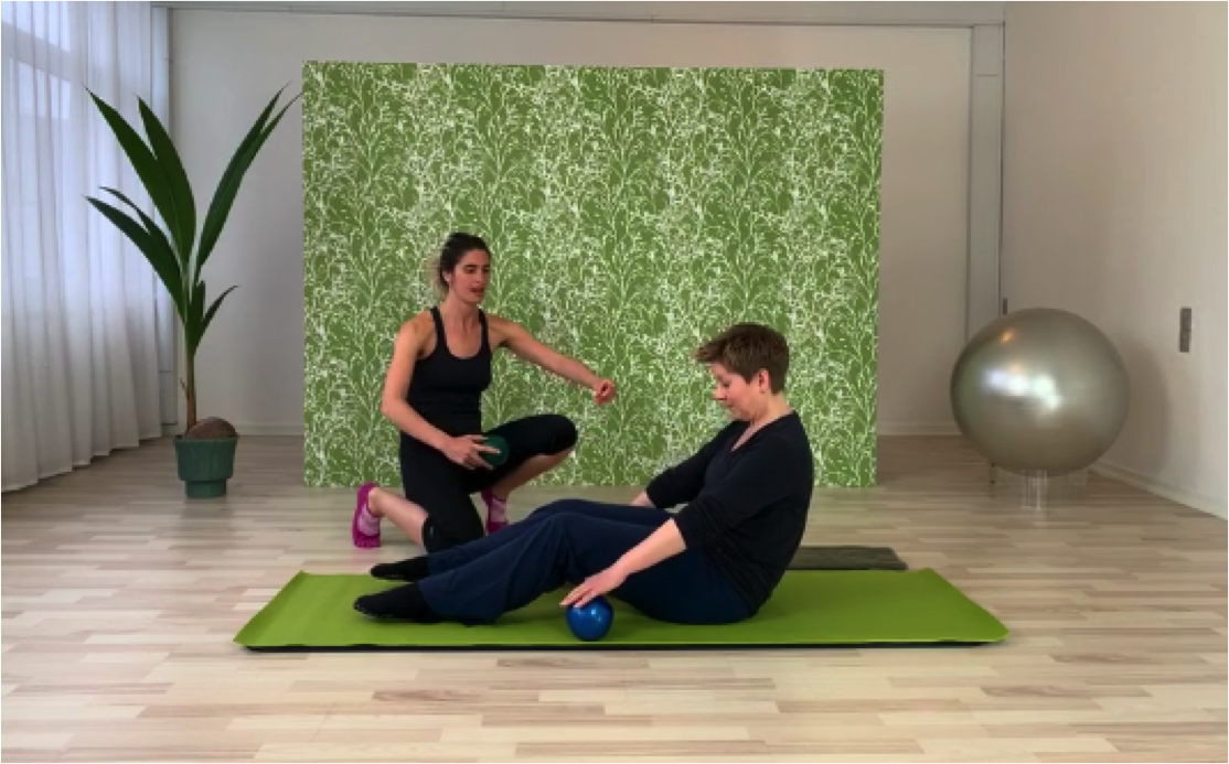 Pilates med Lea - 2 grønne/blå bolde