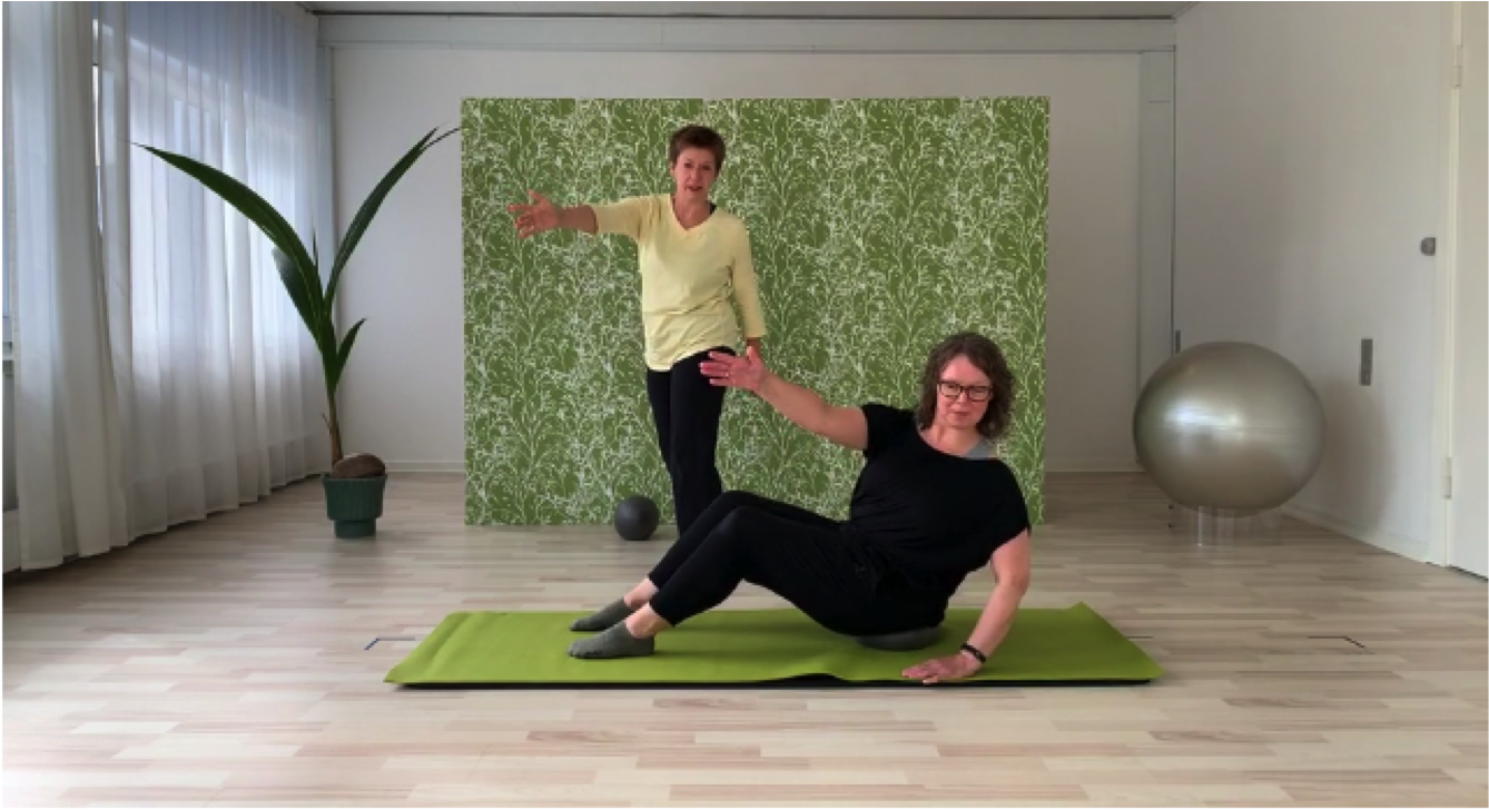 Pilates med Birthe - grå bold