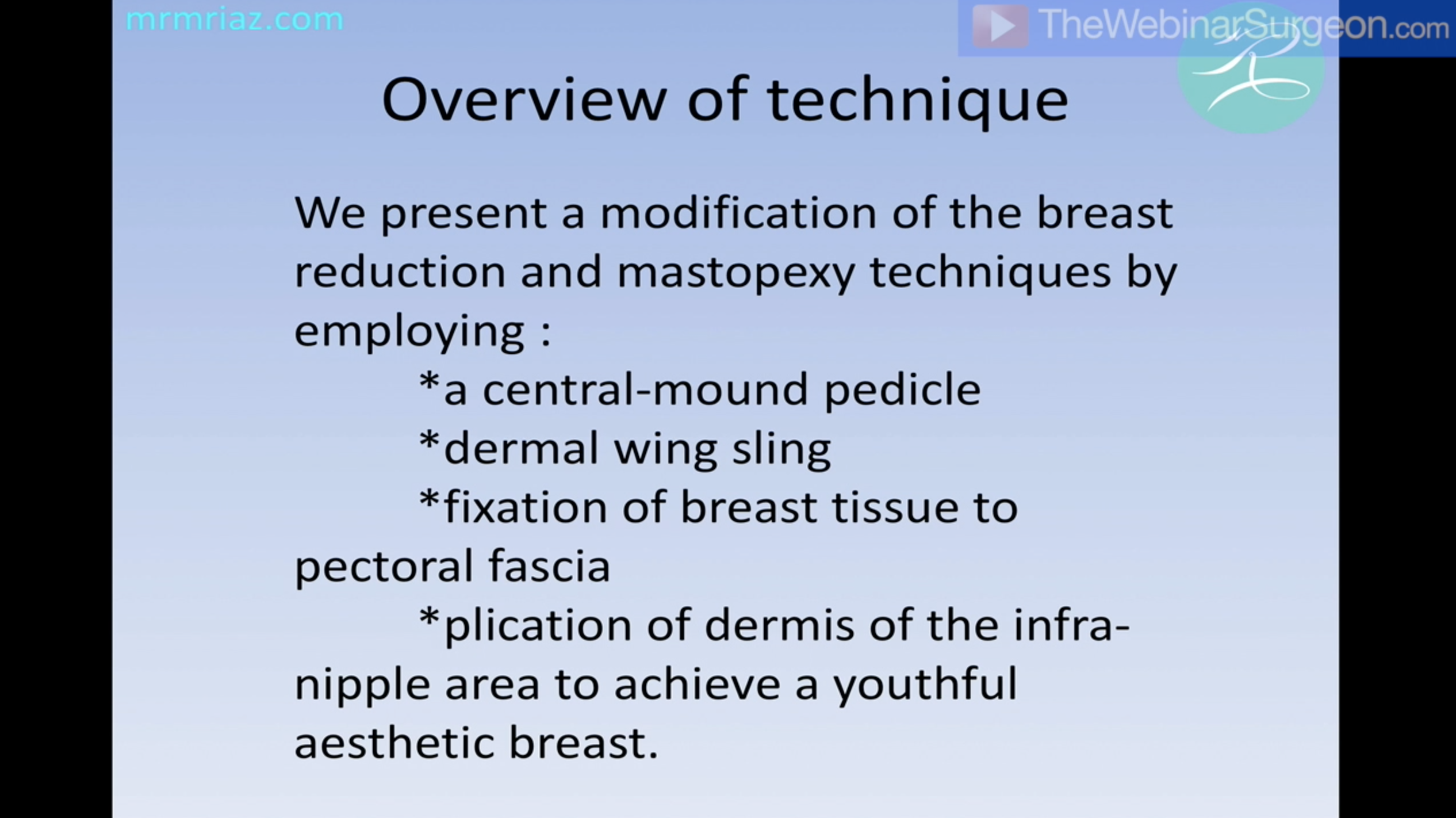 'Dermal Wings' Technique for Breast Reduction & Mastopexy : presentation