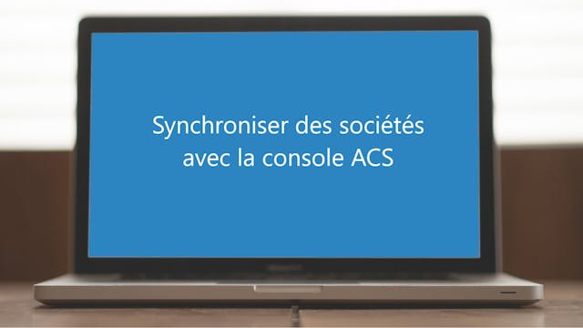 Synchroniser des sociétés avec la con...