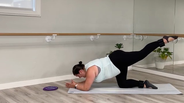 47 Minute Full Body Mat Pilates Using Ankle Weights and Sliders