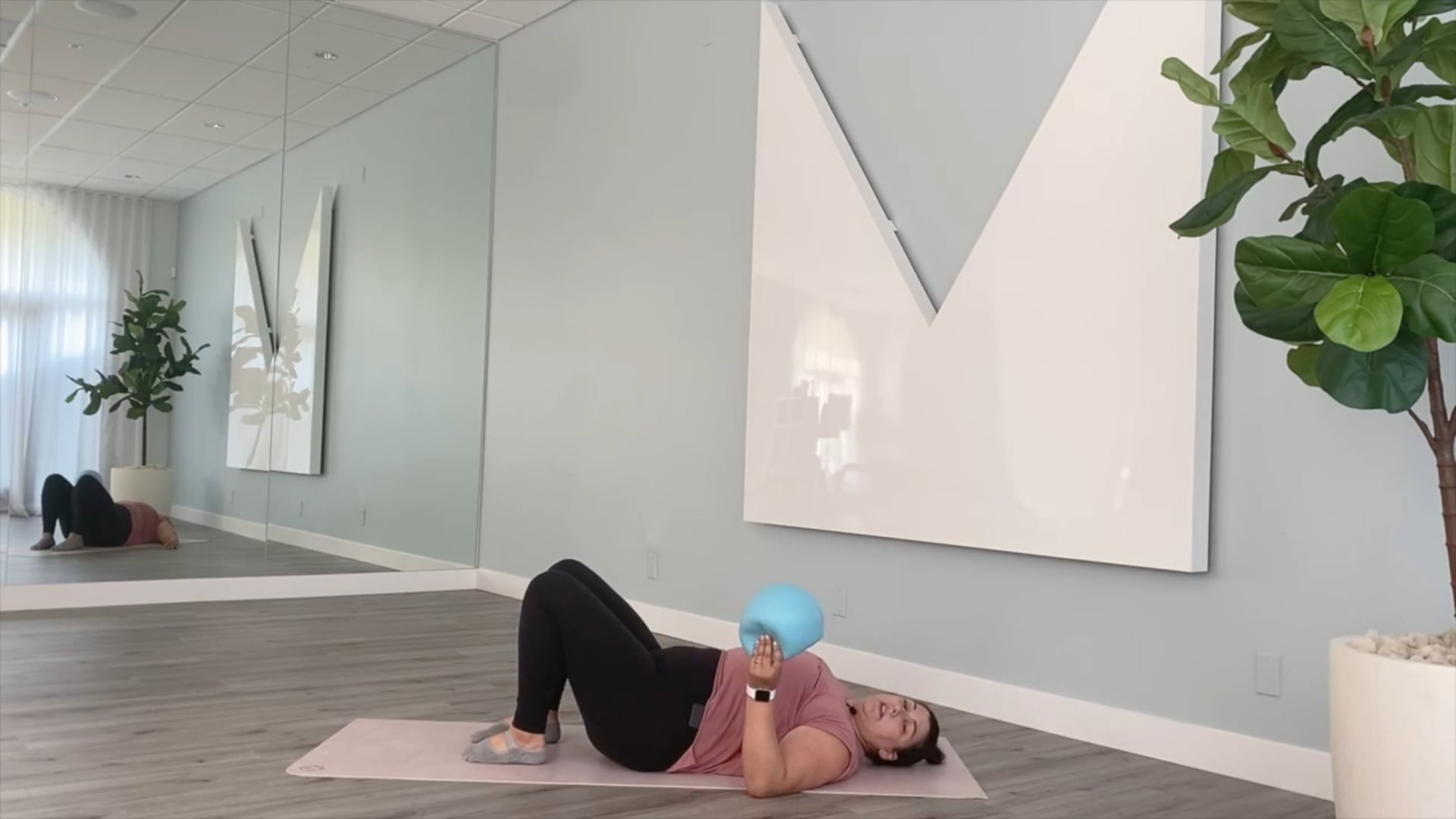 44 Minute Full Body Mat Pilates Using a Small Ball