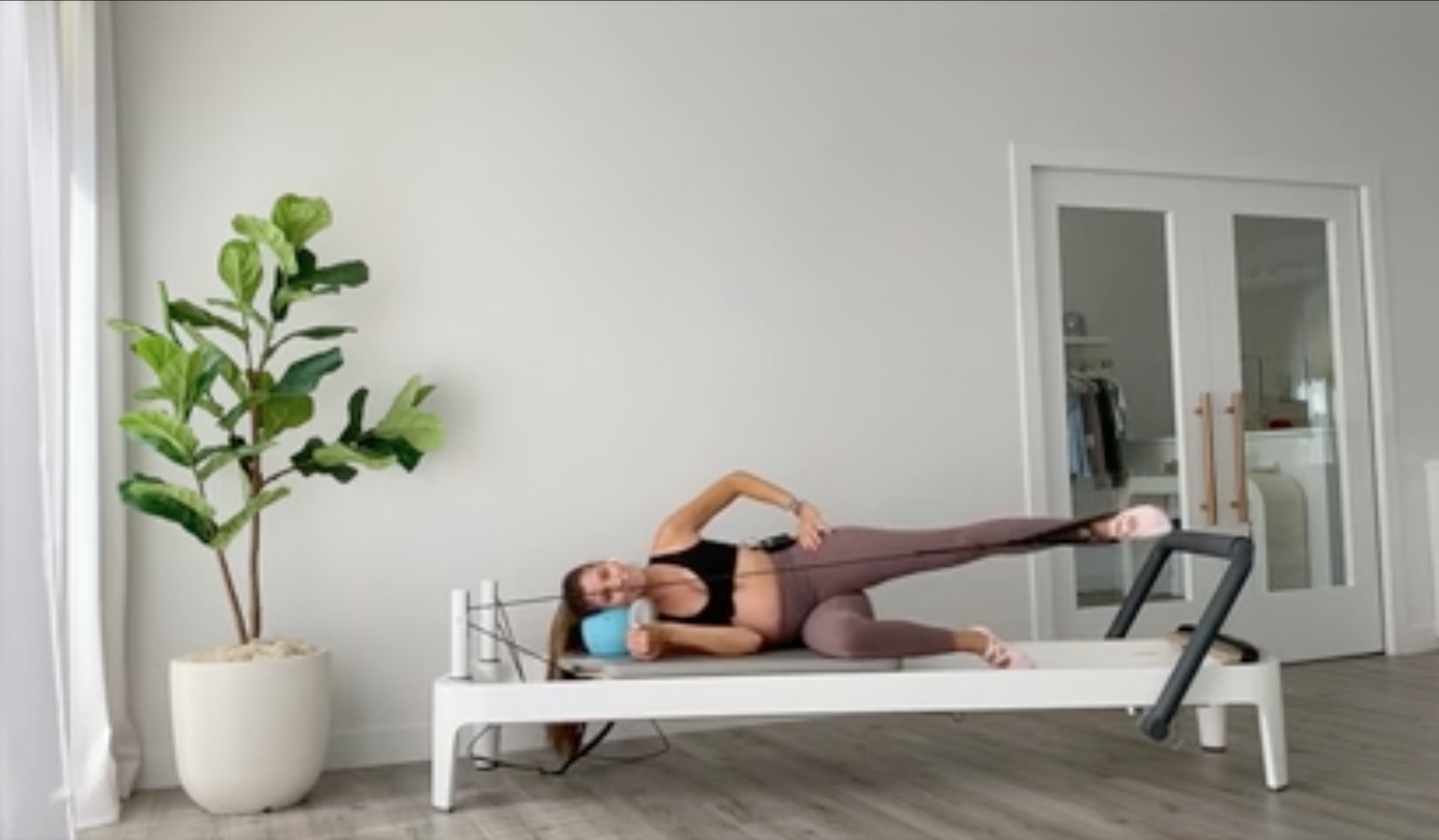 51 Minute Full Body Reformer Using a Pilates Ball