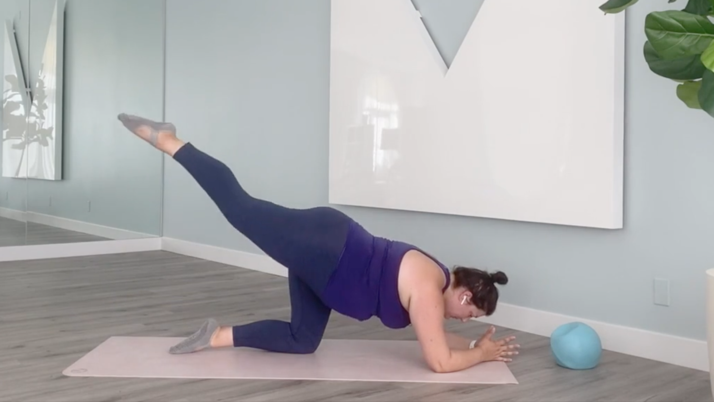 48 Minute Full Body Mat Pilates Using a Pilates Ball