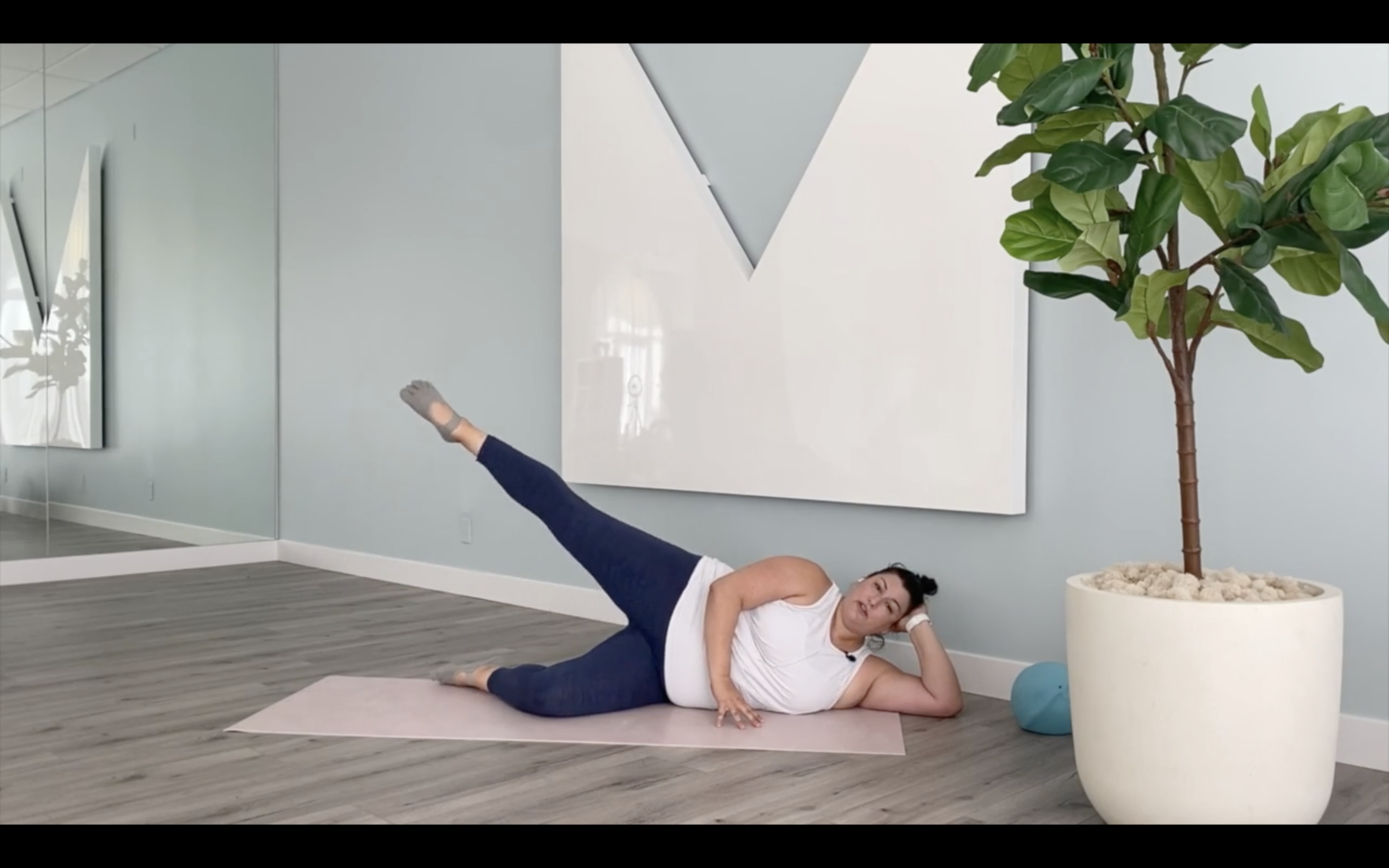 46 Minute Full Body Mat Pilates Using a Small Ball