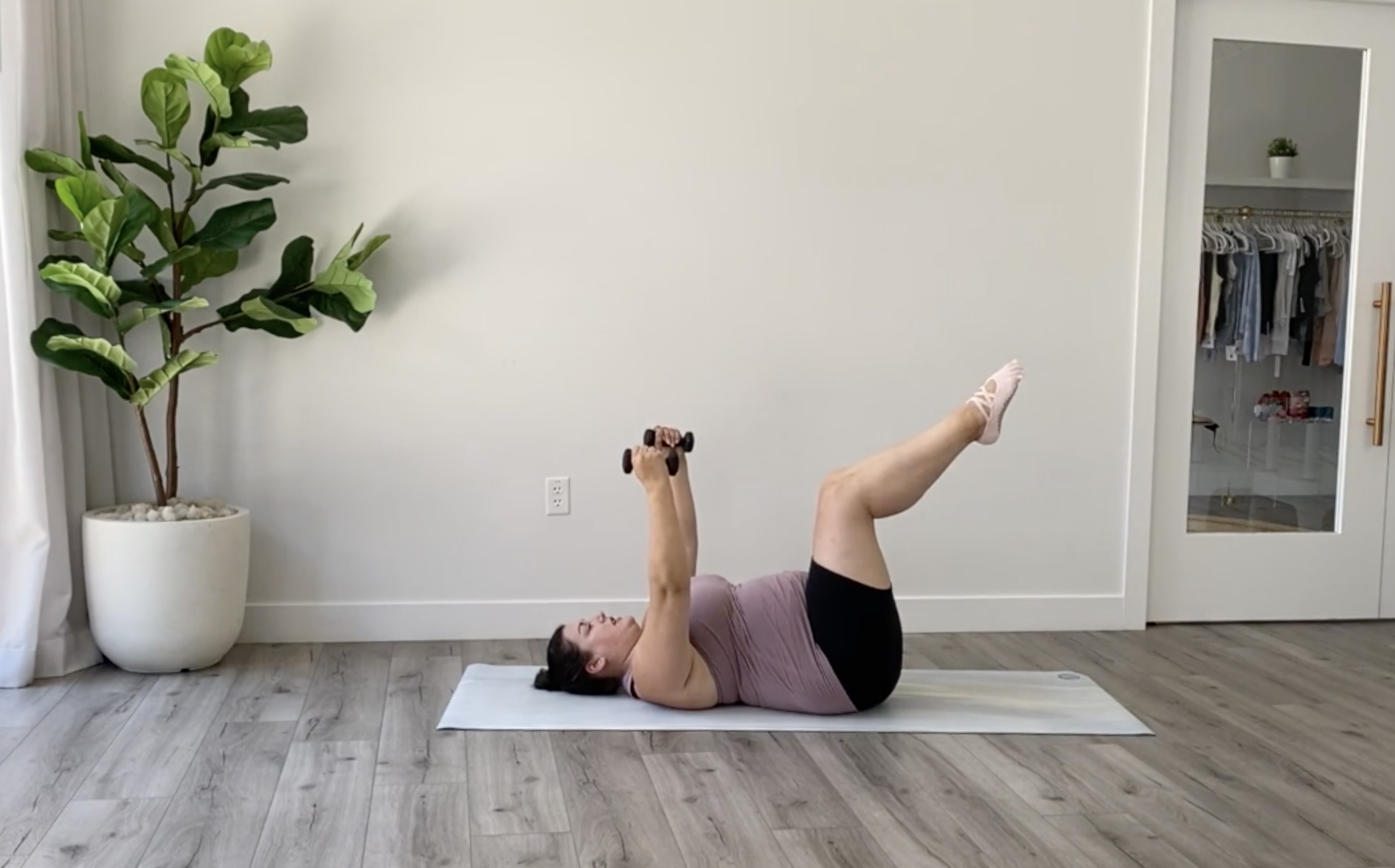 16 Minute Abs and Legs Using 2-3 lb Hand Weights