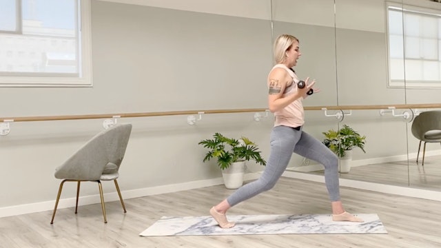 49 Minute MNTbarre Using a Chair and Hand Weights