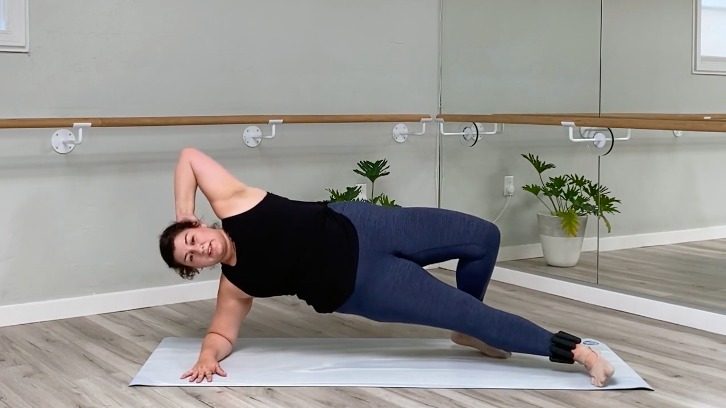 49 Minute Full Body Mat Bootcamp Using Ankle Weights