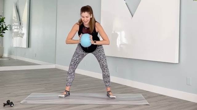 49 Minute Prenatal Flow Using 2-3 lb Hand Weights and a Ball