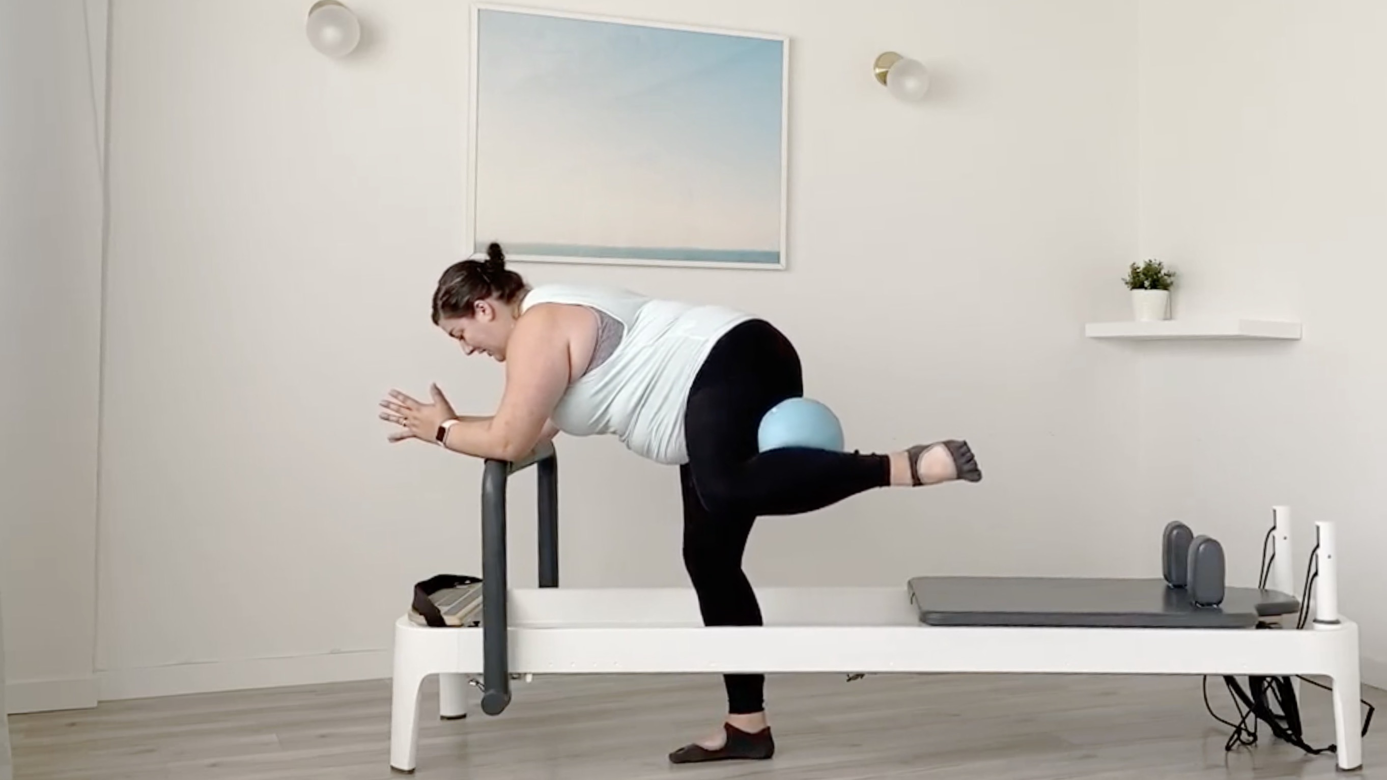 49 Minute Reformer/Barre Fusion Using a Ball 