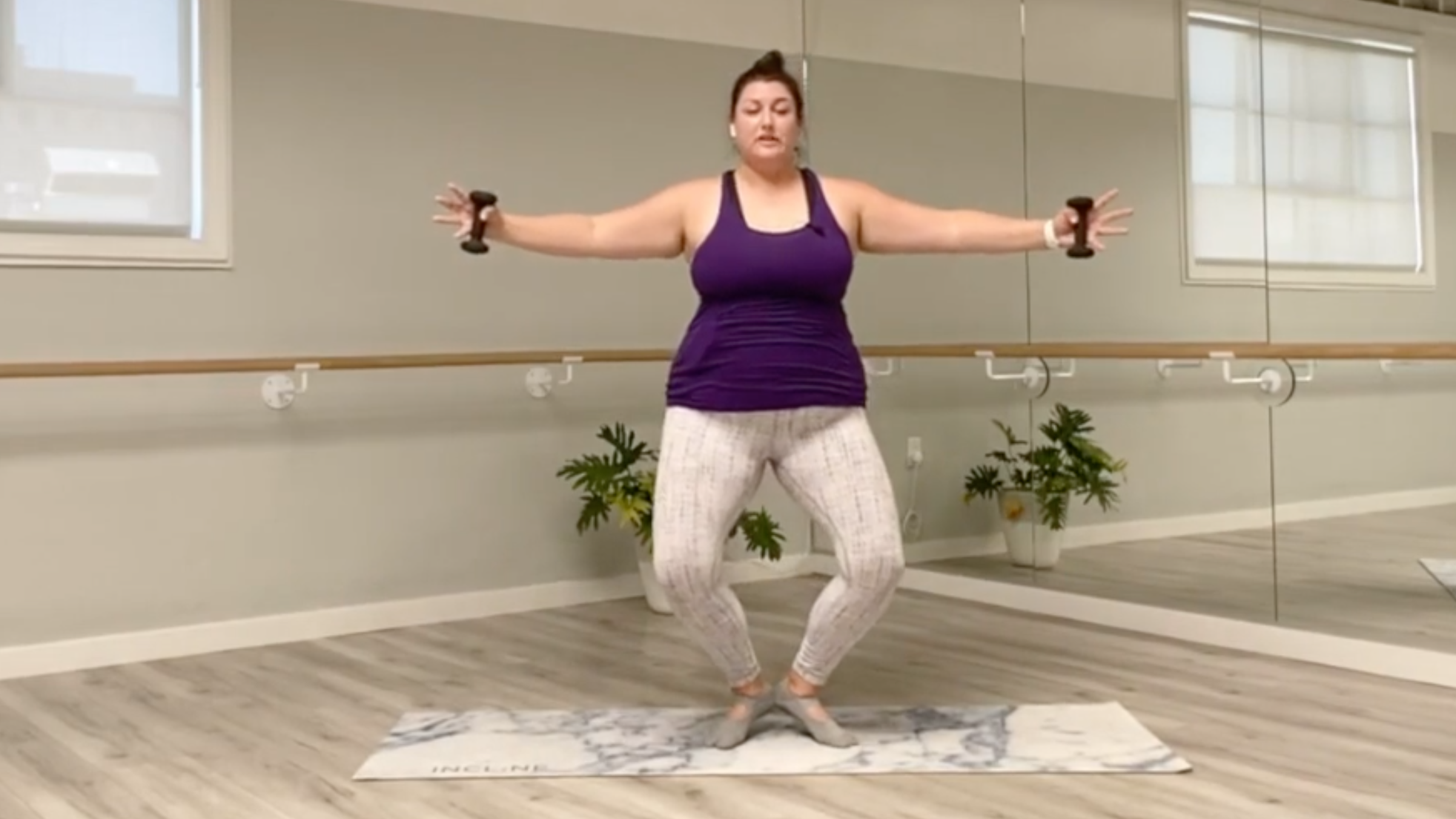 49 Minute Full Body Pilates Bootcamp Using 2-3 lb Hand Weights