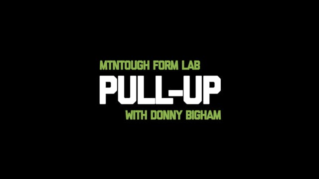 FORM - How to not suck at pull-ups.