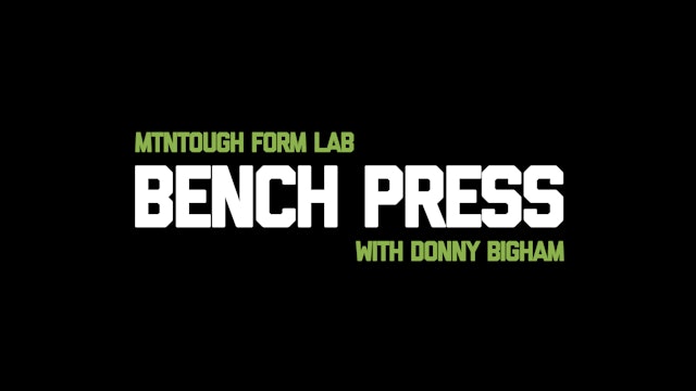 FORM - This is how you safely bench press heavy loads.