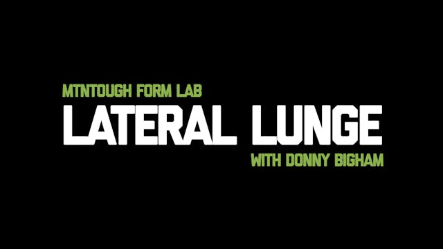 FORM - Become confident with lateral ...