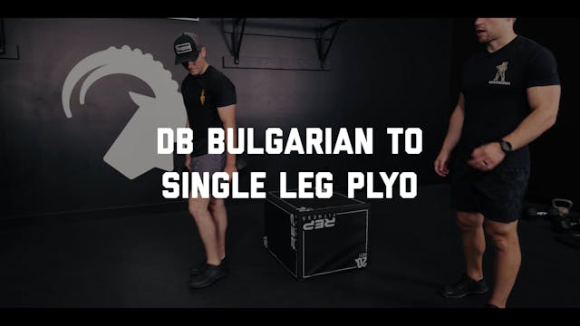 FORM - DB Bulgarian to Single Leg Plyo