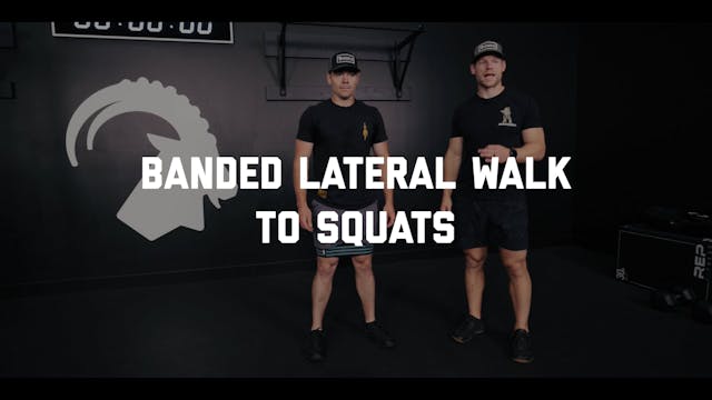 FORM - Banded Lateral Walk To Squats