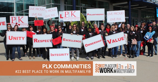 #22 Best Place to Work Multifamily® 2022 - PLK Communities