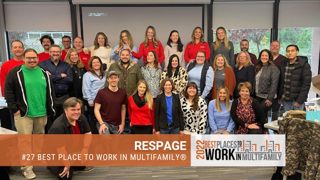 #27 Best Place to Work Multifamily® 2022 - Respage