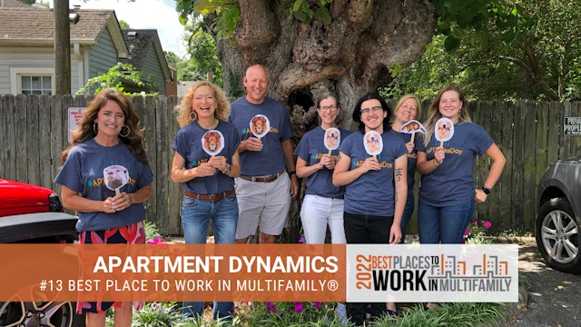 #13 Best Place to Work Multifamily® 2022 - Apartment Dynamics