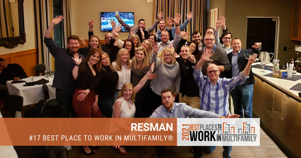 #17 Best Places to Work Multifamily® 2021 - ResMan - 2021 Best Places