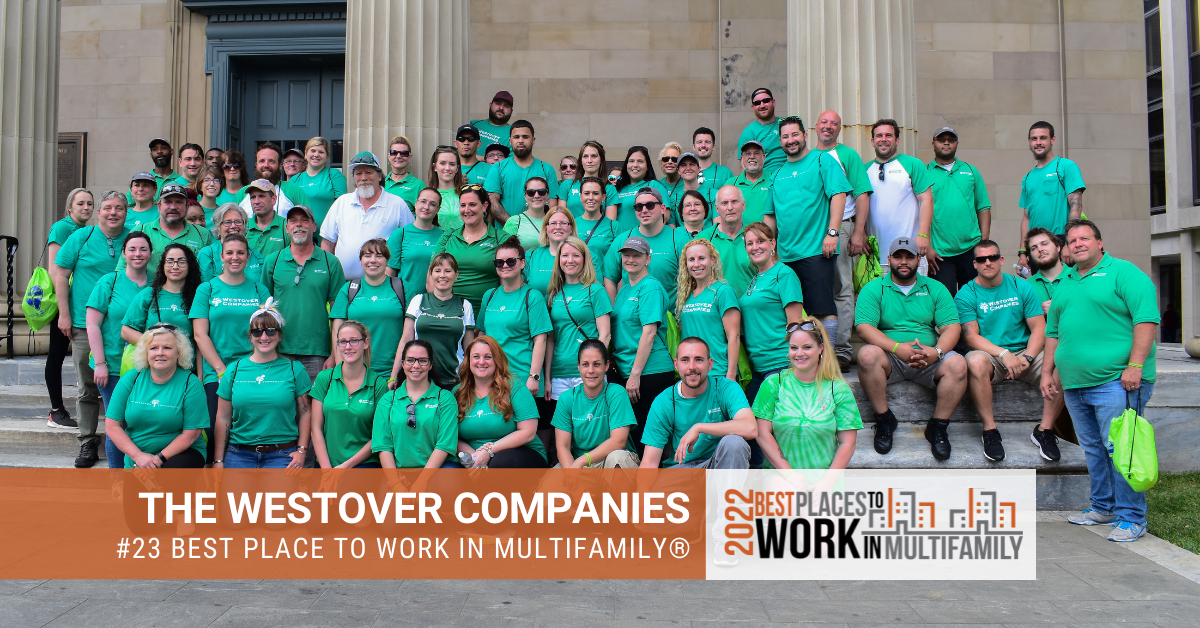 #23 Best Place to Work Multifamily® 2022 - The Westover Companies