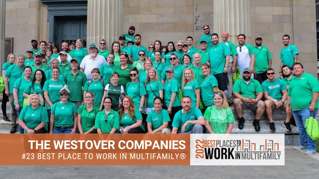 #23 Best Place to Work Multifamily® 2022 - The Westover Companies