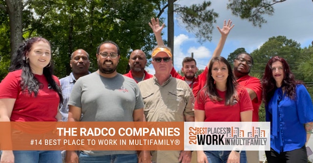 #14 Best Place to Work Multifamily® 2022 - The RADCO Companies