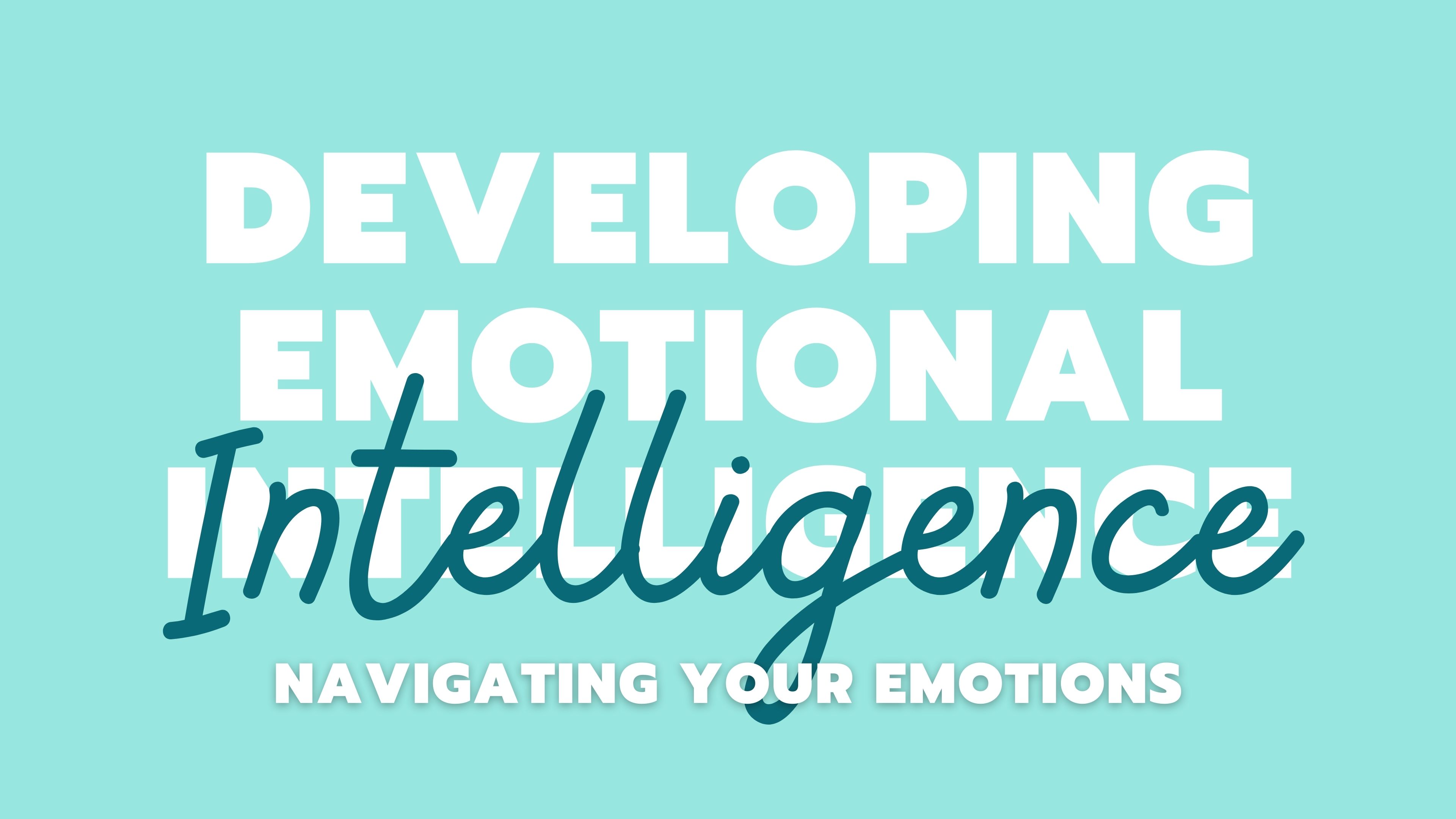 Developing Emotional Intelligence - Navigating Your Emotions