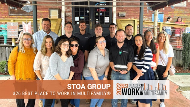 #26 Best Place to Work Multifamily® 2022 - Stoa Group