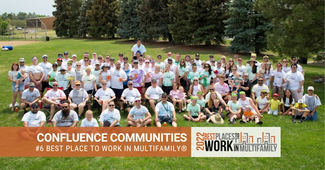 #6 Best Place to Work Multifamily® 2022 - Confluence Communities