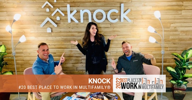#20 Best Place to Work Multifamily® 2022 - Knock