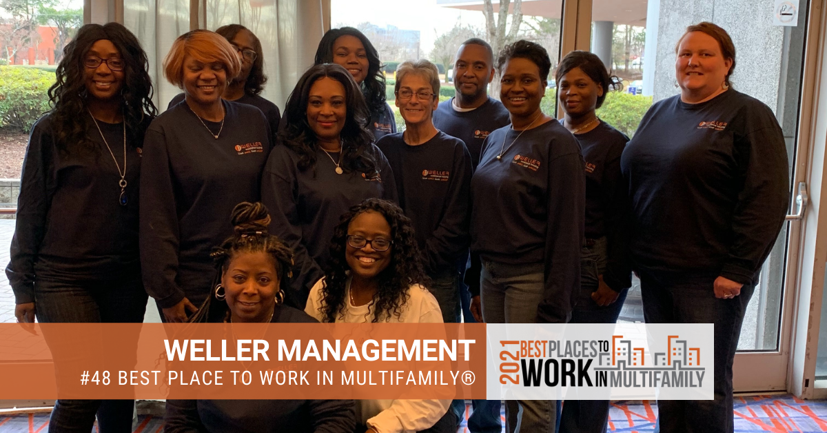 #48 Best Places to Work Multifamily® 2021 - Weller Management