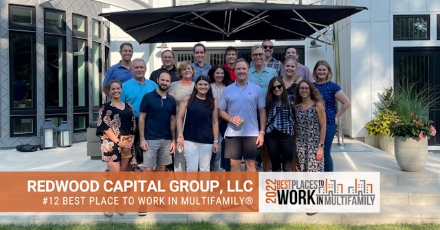#12 Best Place to Work Multifamily® 2022 - Redwood Capital