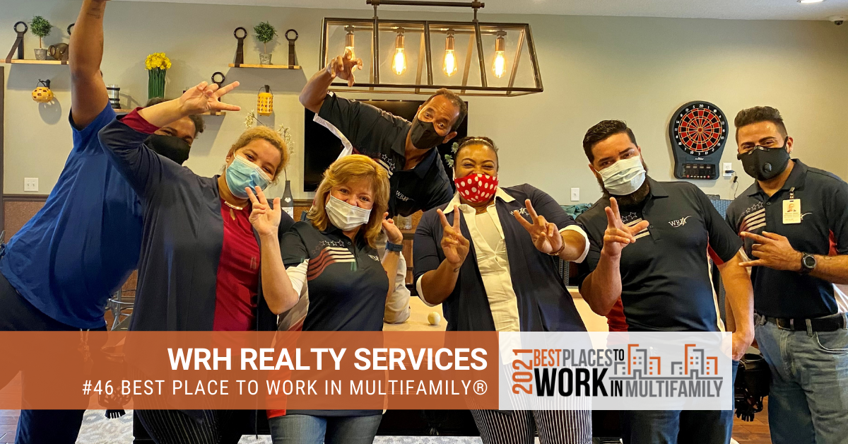#46 Best Places to Work Multifamily® 2021 - WRH Realty Services