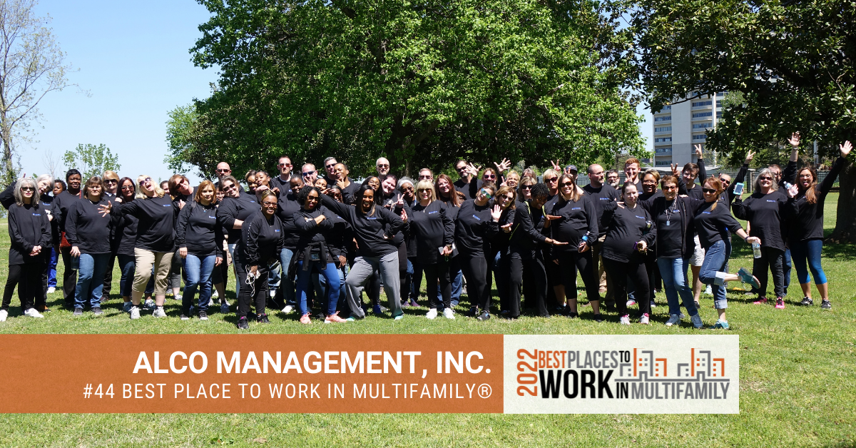 #44 Best Place to Work Multifamily® 2022 - ALCO Management