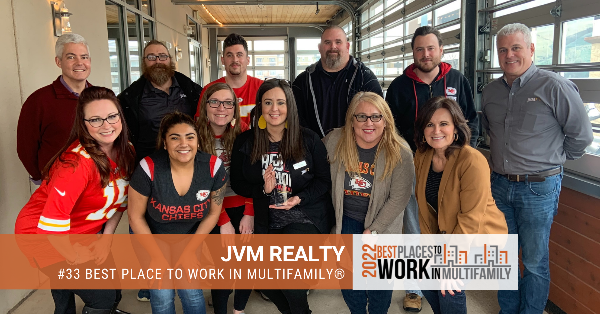 #33 Best Place to Work Multifamily® 2022 - JVM Realty
