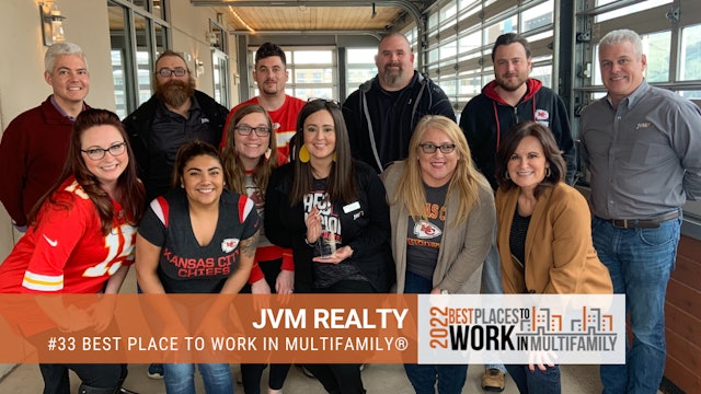 #33 Best Place to Work Multifamily® 2022 - JVM Realty