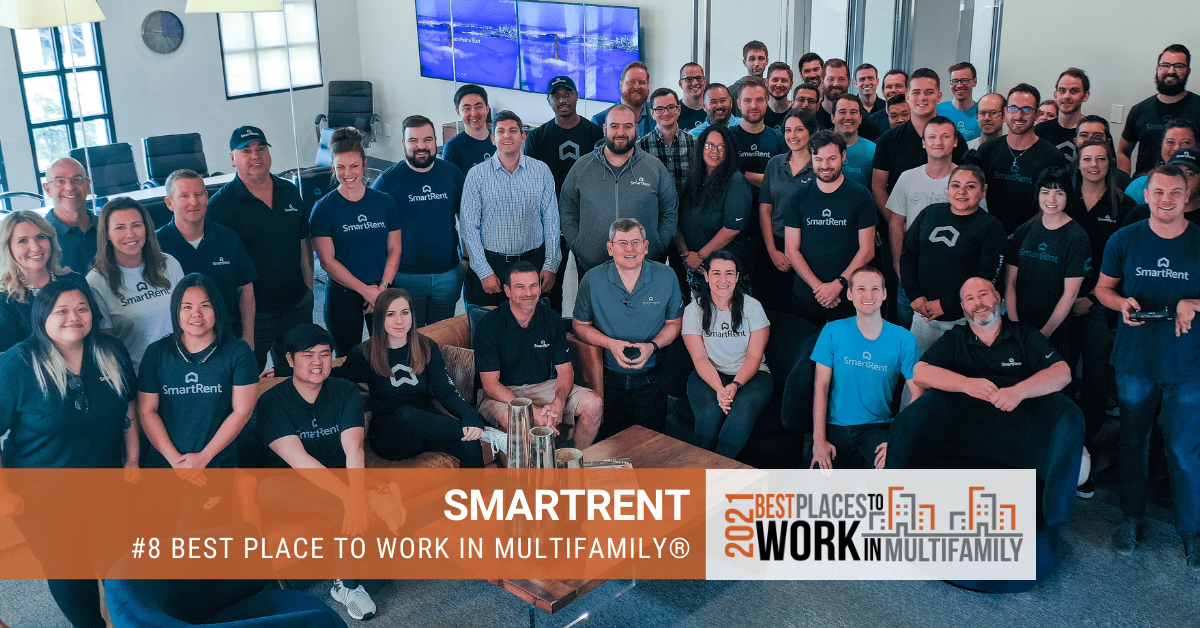 #8 Best Places to Work Multifamily® 2021 - SmartRent