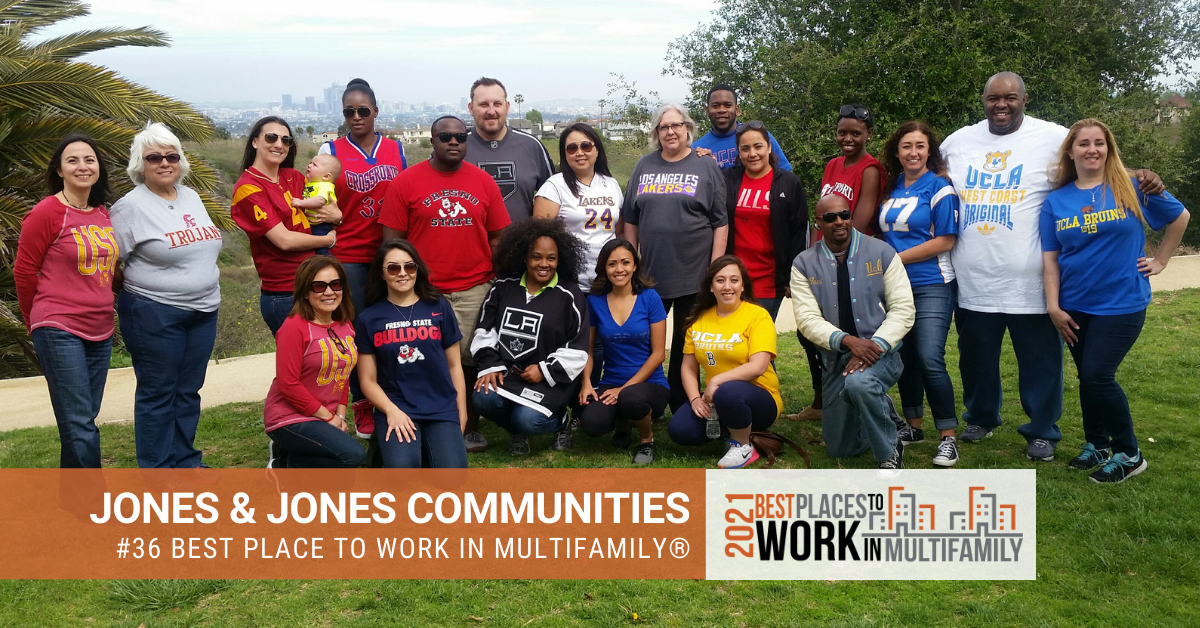 #36 Best Places to Work Multifamily® 2021 - Jones & Jones Communities