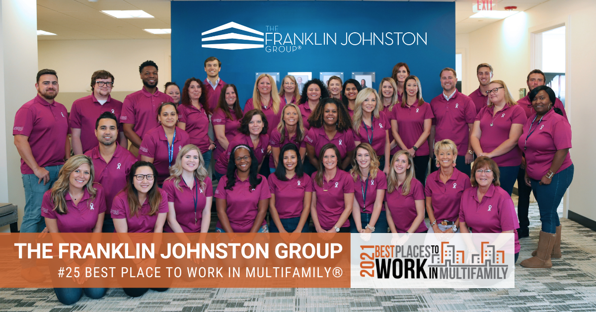 #25 Best Places to Work Multifamily® 2021 - The Franklin Johnston Group