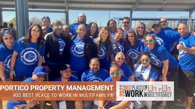 #32 Best Place to Work Multifamily® 2022 - Portico Property Management