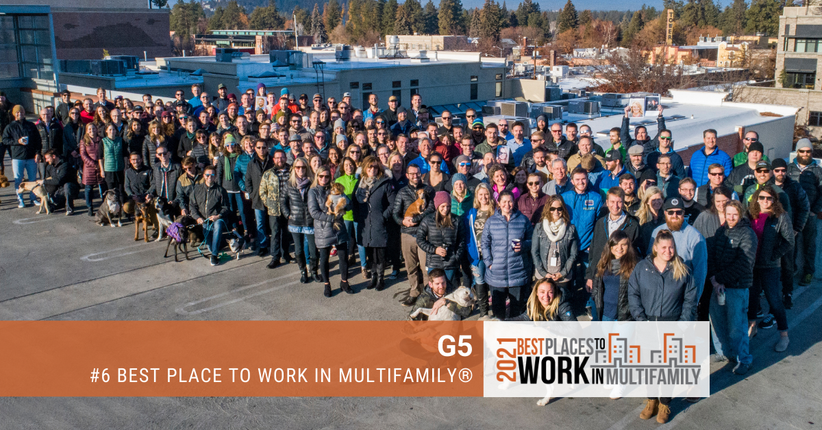 #6 Best Places to Work Multifamily® 2021 - G5